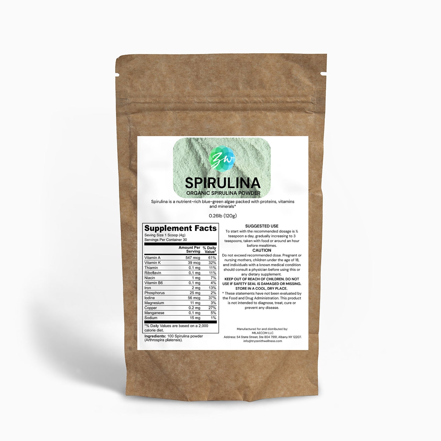 Organic Spirulina Powder